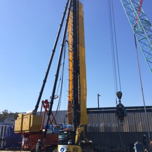 일산 킨텍스 현장 오거 크레인 Auger crane