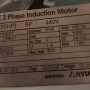 260KW 6P 440V 60HZ IP44 V1 명판